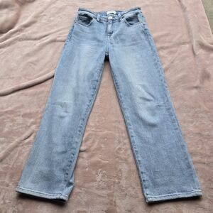 Pistola women wide straight Leg Jeans size 27 Revolve Anthropologie trendy blue